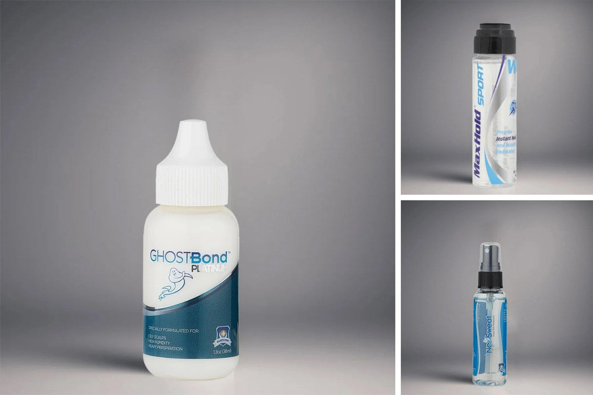 Ghostbond Platinum, Walker Max Hold Sport and No Sweat Scalp Antiperspirant